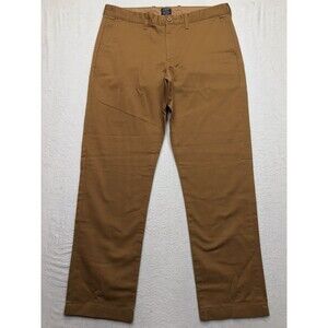 J CREW Sutton Pants Men 34X30 (34/34 tag) Brown Regular Fit Chino Preppy School